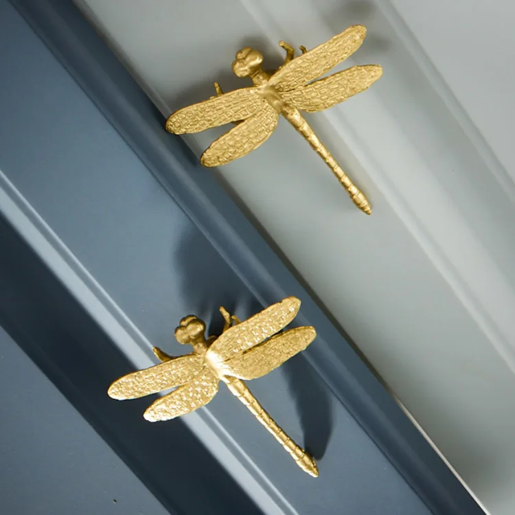 Dragonfly Tvar/ Mosadzné Gombíky Skrinky Ťahá Zásuvky Gombíky Kuchynské Skrinky Rukoväte Nábytok Rukoväť Hardvéru