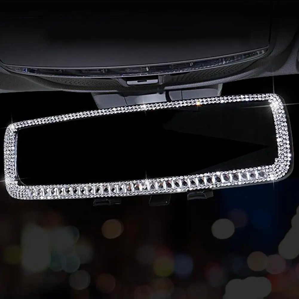 Drahokamu Interiéru Vozidla Spätné Zrkadlo Dekor Kúzlo Crystal Bling Diamond Ornament Spätné Zrkadlo Pokrytie Auto Príslušenstvo