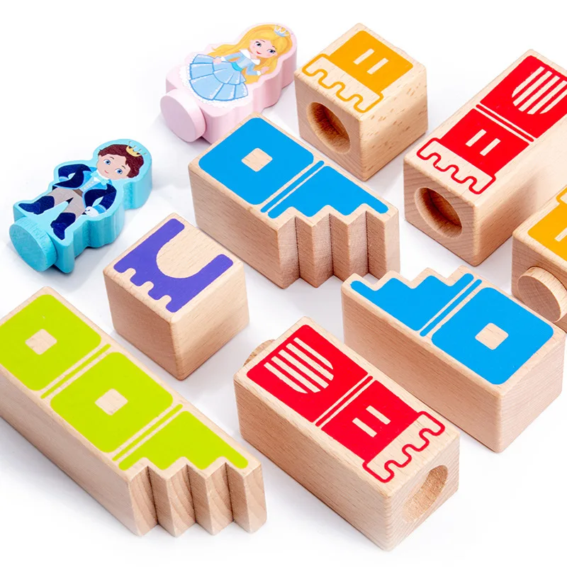 Drevené XMD Bugs Bunny Magic Box Prince Uložiť Princezná Hrad Farba Carpool Stavebné Bloky Rodič-Dieťa Interaktívne Desktop toys
