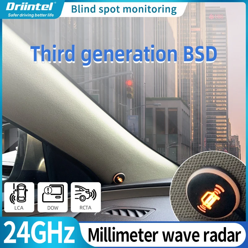 Driintel RCTA AOA milimeter vlna radar blind spot monitoring BSA BSD BSM všeobecné pomocné mikrovlnná rúra