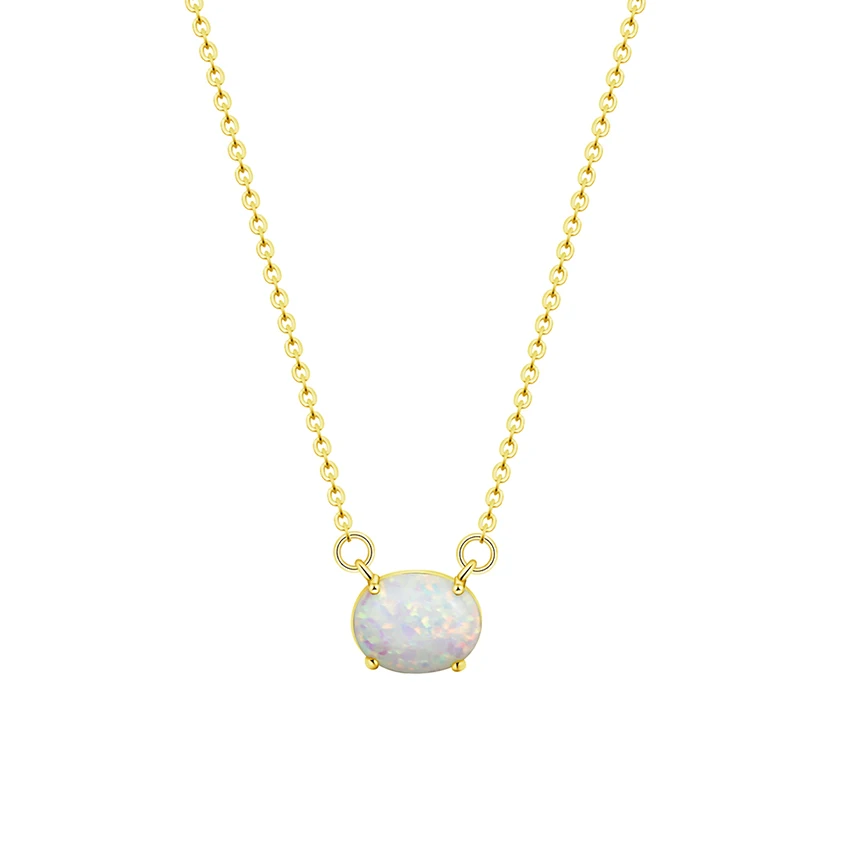 Elegantná Kolo Opal Náhrdelník Kameň Šperky Etiópskej Birthstone Choker Náhrdelníky Darčeky Pre Ženy Collier Femme