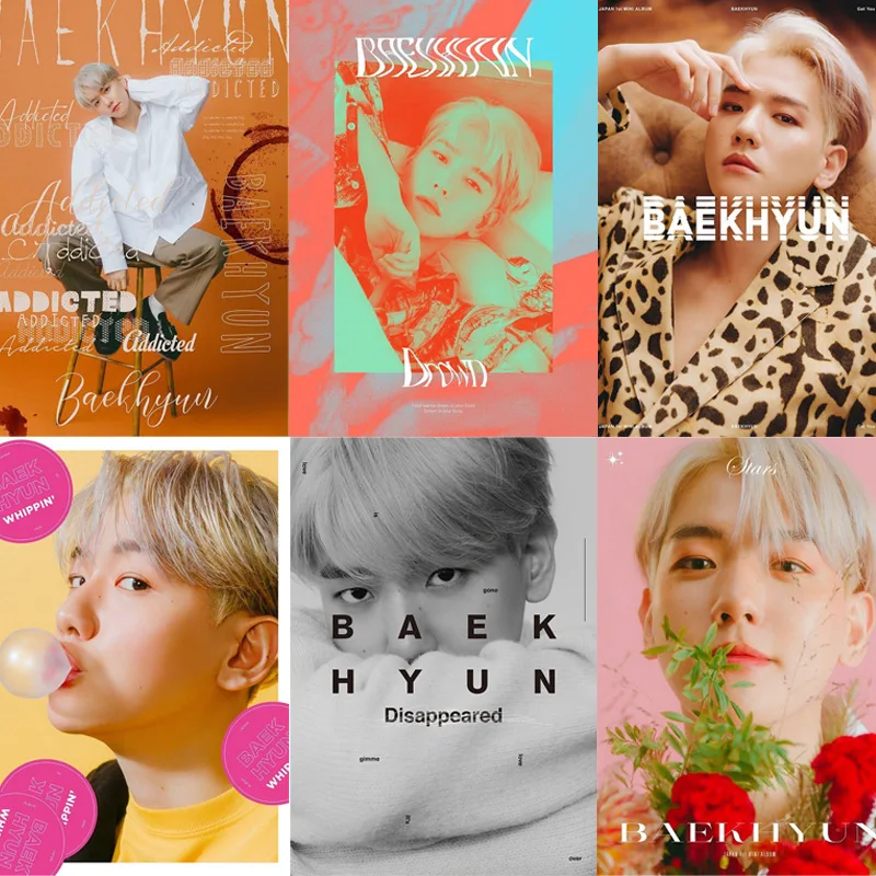 EXO Baekhyun Japonsko Mini Album #1 BAEKHYU Plagát na Stenu Decorartion Stciker 21*30 cm EXO-L Zber