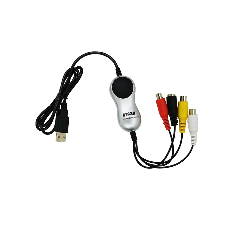 EZCAP170 USB 2.0 Video Capture Záznamník Prevodník Analógového Video Audio Digitálny Podpora Windows 10/8/7 pre TV, DVD, VHS DVR