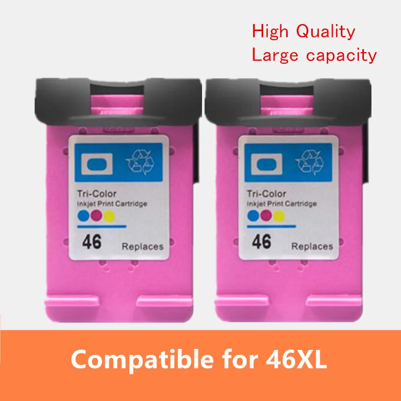 Farba 46XL Atramentové Kazety kompatibilné Pre hp46 pre HP 46 DeskJet 2520hc 2020hc 2025hc 2029 2529 4729 Tlačiareň