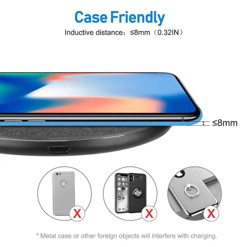 FDGAO Rýchle Bezdrôtové Nabíjačky 10W Qi Plnenie Pad Pre iPhone 11 XS Max XR X 8 Plus Airpods Pro Rýchle Nabíjanie pre Samsung S20 S10 S9