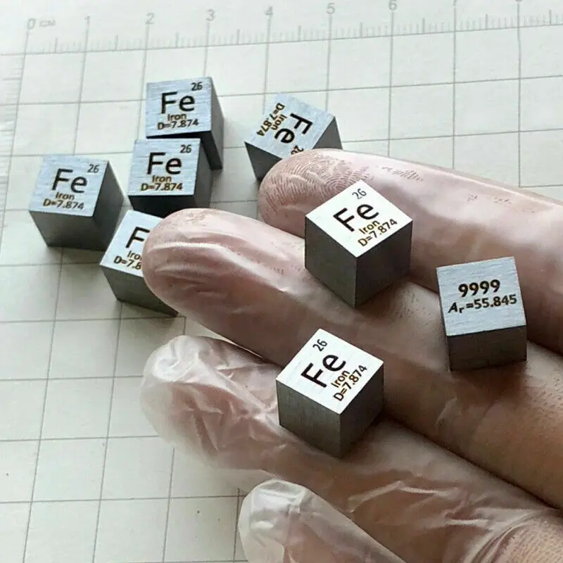 Fe Eisen Združení 10 mm Dichte Wrfel 99,99% Hohe Reinheit Prvok Periodensystem