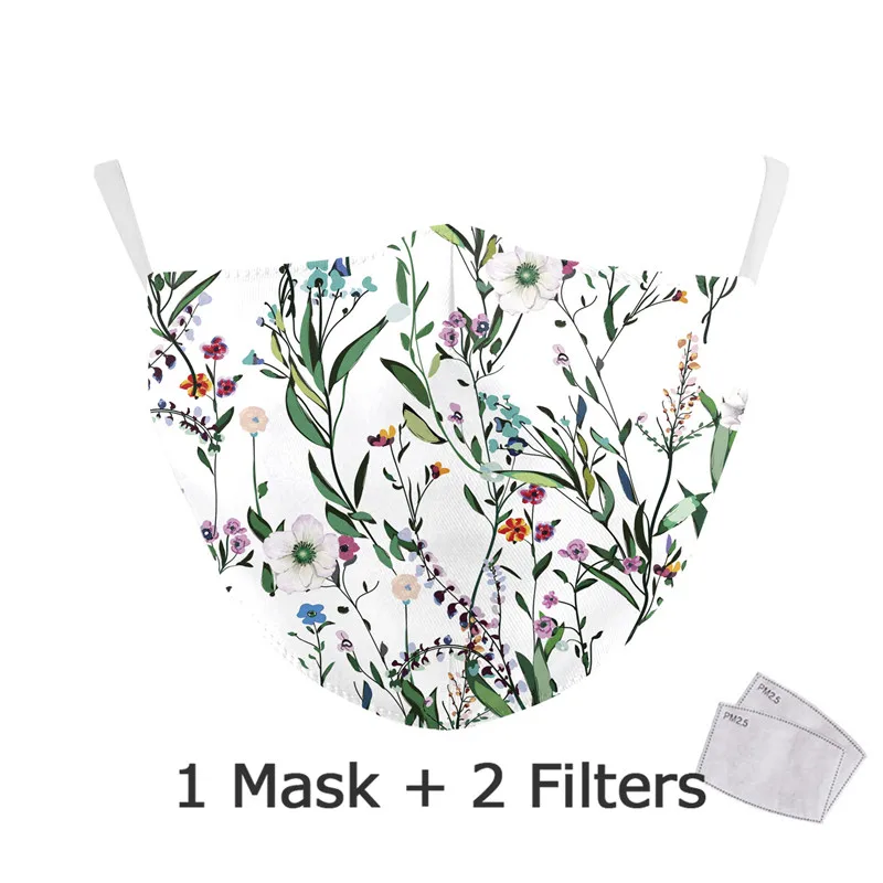 Filter PM 2.5 Umývateľný Kvet Petal Tlač Úst Maska na Tvár Masku Aztec Kryt Vytlačené Dospelých Masky, Ochranné Prachu Textílie Masky pre Dospelých