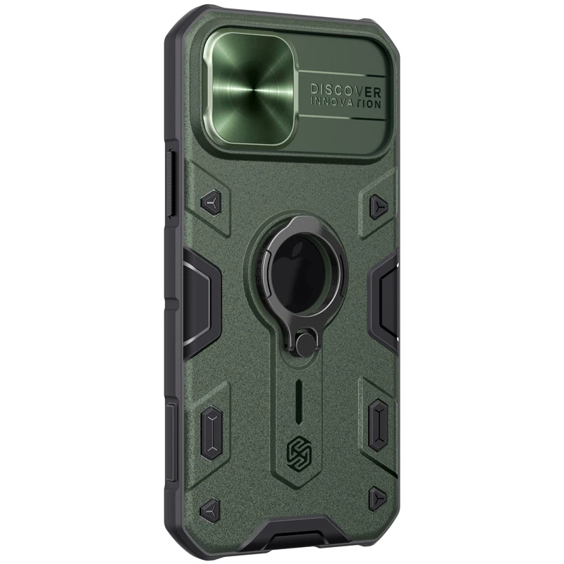 Fotoaparát Ochranu Pre iPhone 12 Pro Max Prípade NILLKIN Krúžok Stojan, Držiak Proti Klepaniu Bumper Kryt Pre iphone 12 Mini Pro Max 12