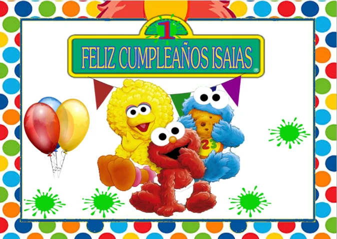 Fotografie Pozadia Happy Birthday Dieťa Elmo Cookie DIY Sesame Street Rám Strany Vlastné Photo Studio Pozadie Pozadie
