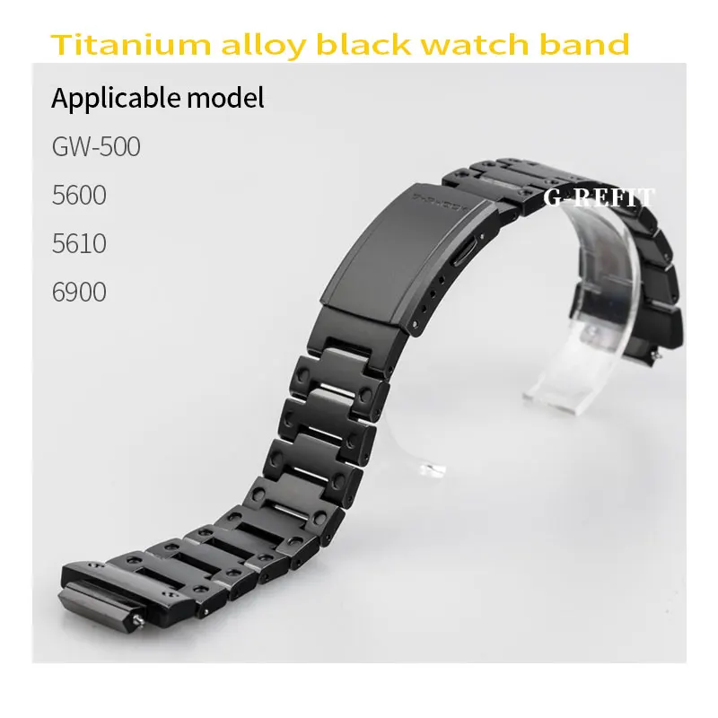 G-Prerobit GW5000 DW5600 GW5600E DW5035 zliatiny Titánu Watchbands Rámu Popruh Nastaviť Watchband Rámu/Prípad S Náradie black prípade