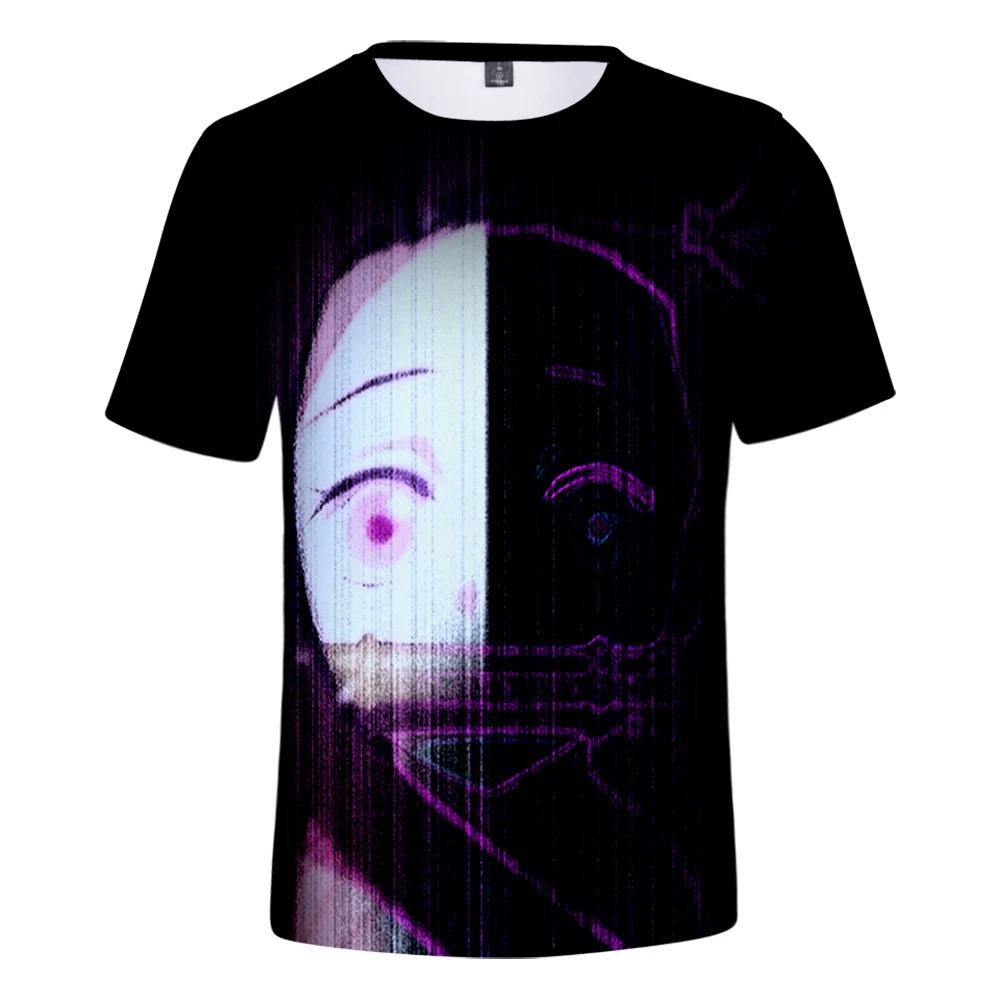 Ghost Čepeľ Populárne 3DT Tričko Ženy Muži Móda Démon Vrah Jeseň Letné Krátke Sleeve T-Shirt Mužov a Žien Bežné Tričko Modré
