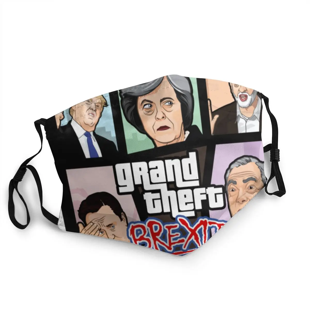GTA Grand Theft Brexit Trump Non Jednorazové Vytlačené Úst Masku na Tvár Vetru, Chladu Dôkaz Polyester ochranný Kryt Respirátor