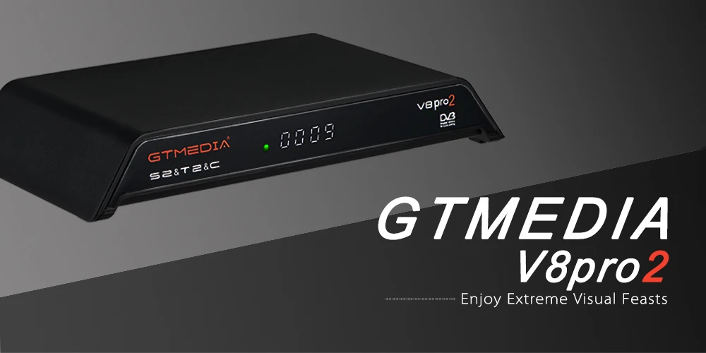 GTMedia V8 Pro2 DVB S2+T2+Kábel Satelitná TV Prijímač Podporu PowerVu Biss Tlačidlo 1080p s USB Wifi