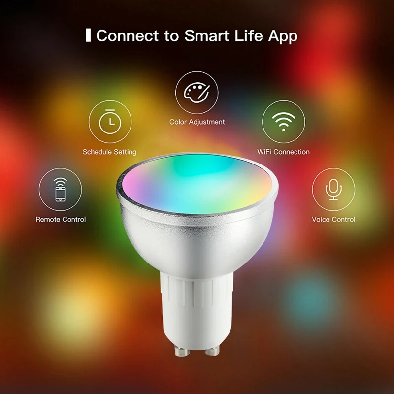 GU10 LED Žiarovky, WiFi, Smart Žiarovku 5W LED Reflektor Multicolor Stmievateľné Osvetlenie Lampa Zmena,WiFi Pozornosti,Pracuje S Alexa,