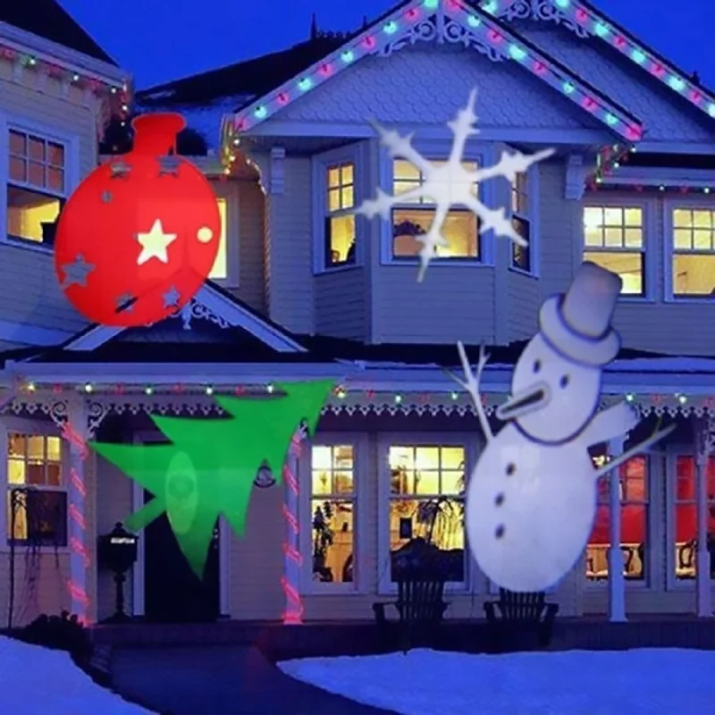Halloween Dekorácie Dom Hrôzy LED Vzory Pohybujúce sa snehové Vločky Projektor Vianočné Dovolenku Záhrada Krajiny Party Dekorácie