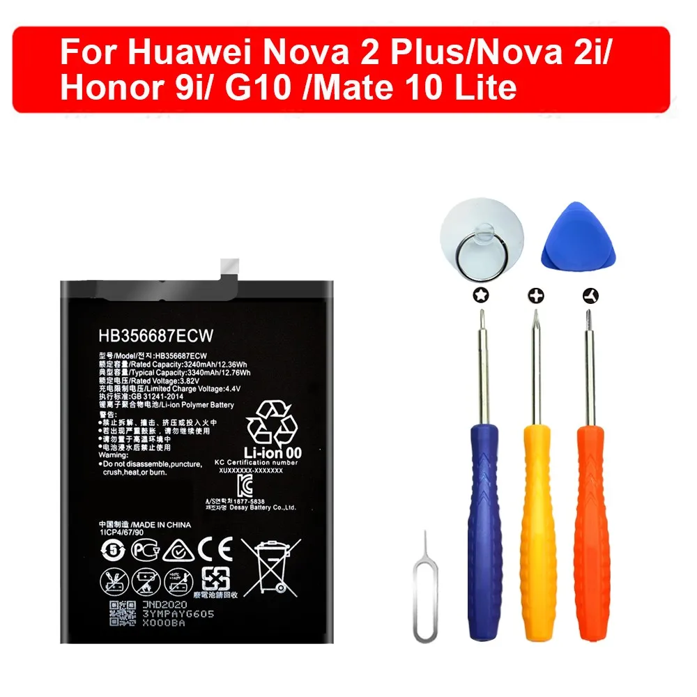 HB366179ECW HB405979ECW Batériu Pre Huawei Nova 2 Plus 2i Česť 9i 6C Y5 Y6 Pro, Bateria Pre Huawei Nova Užite si 6s P9 Mate10 Lite