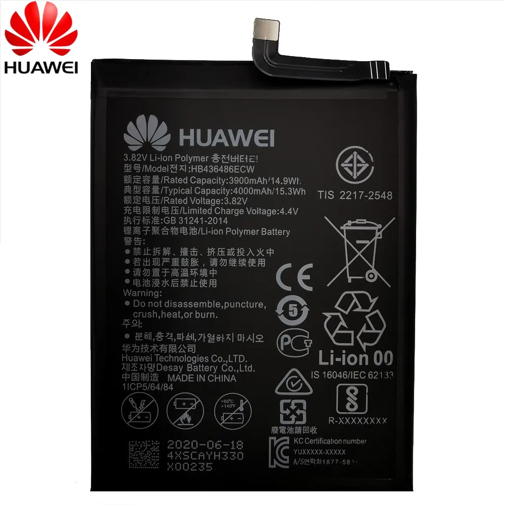 HB436486ECW Originálne Náhradné Batérie Telefónu Pre Huawei Mate 10 /10 Pro / Mate 20 /P20 Pro /Česť view20 Batérie 4000mAh