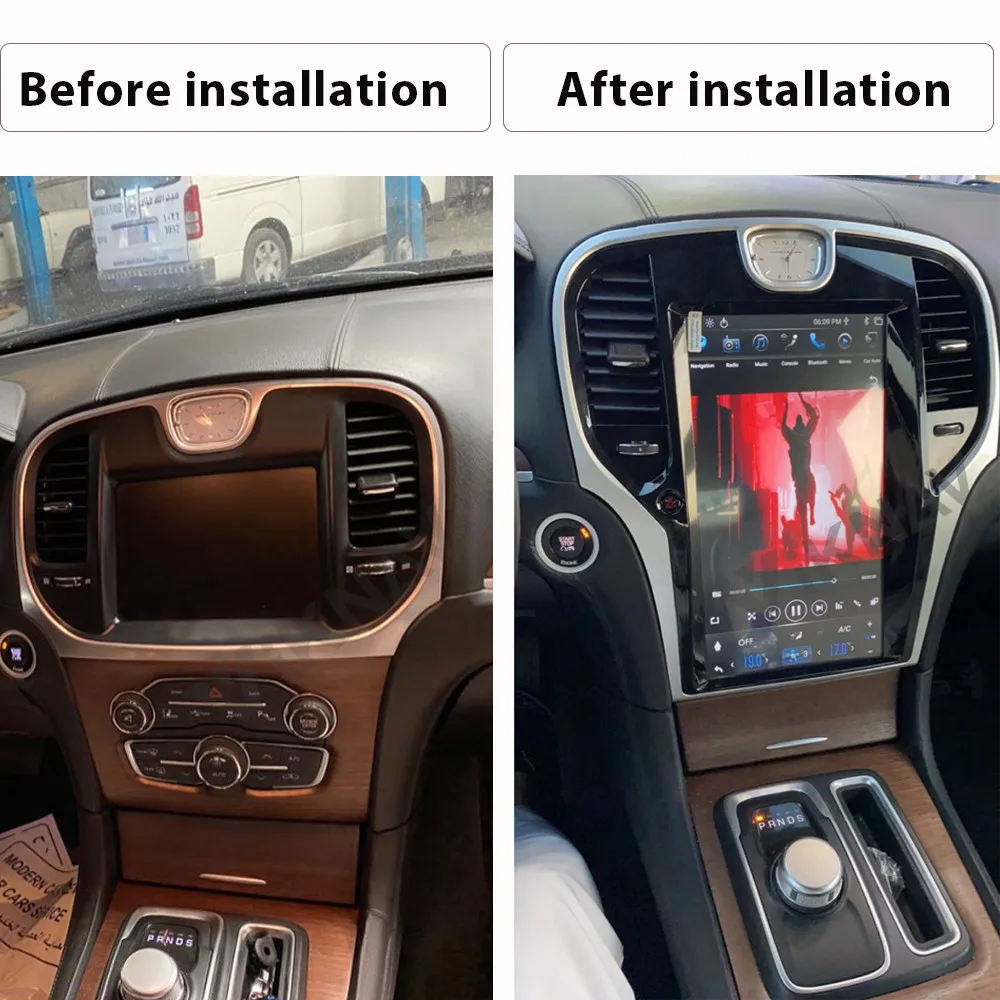 HD Vertikálne Auta GPS Navigácie pre-Chrysler 300C 2013 2016 2017 Android 13,3 palca Multimediálne DVD, Rádio, Prehrávač 4+64GB