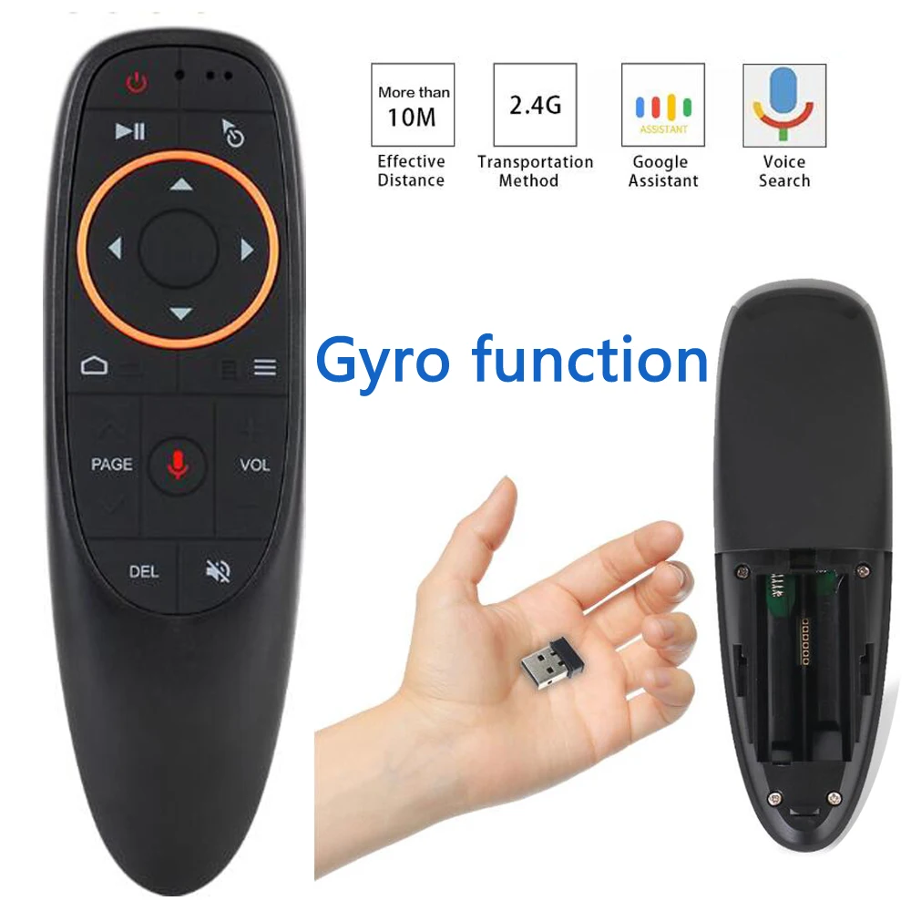 Hlasové Ovládanie Bezdrôtových Vzduchu Myš Diaľkové Ovládanie 2.4 G Gyro Infračervené Vzdelávania Mikrofón Pre Android TV Box