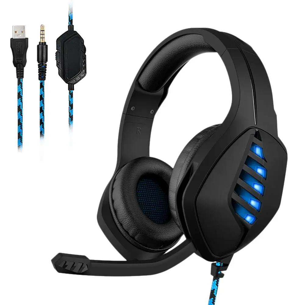 Hlava-montáž Slúchadlá Herné Headset s In-line Mikrofón Potlačením Hluku 3,5 mm Slúchadlá pre PC, PS4, XBOX Jeden