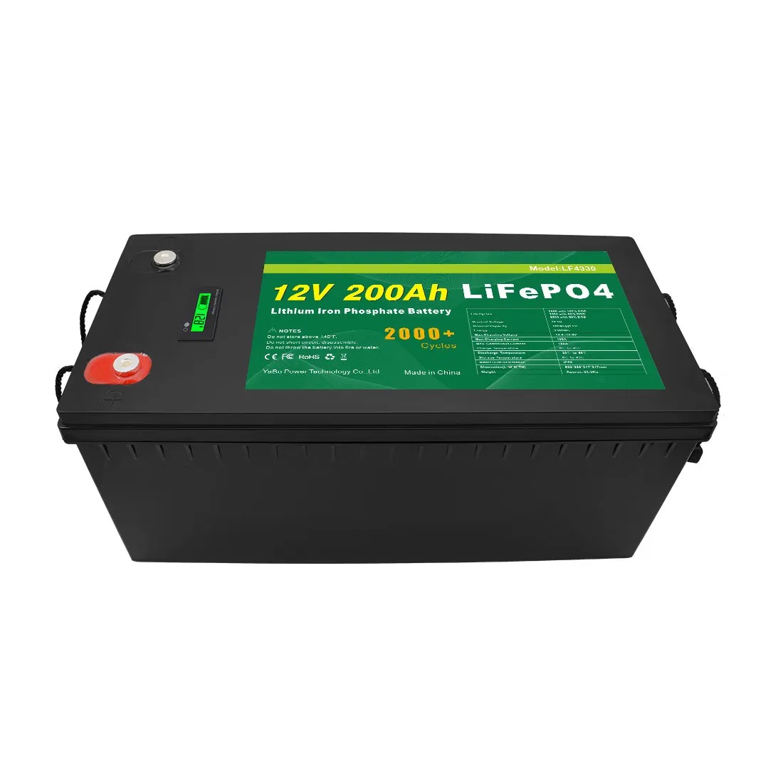 Hlboké Cyklus Nabíjateľná Lítium-Iónová LiFePO4 Solárne Batérie 12V 200Ah Lítium-Iónová Batéria 12V