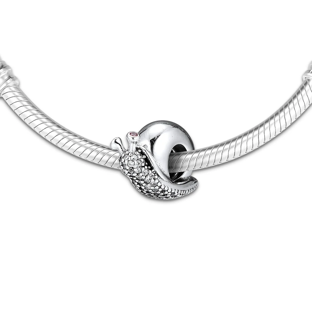Hodí Pandora Náramky 925 Sterling Silver Šumivé Slimák Charms Kovové Korálky DIY Šperky Robiť Darček pre Ženy, Veľkoobchod