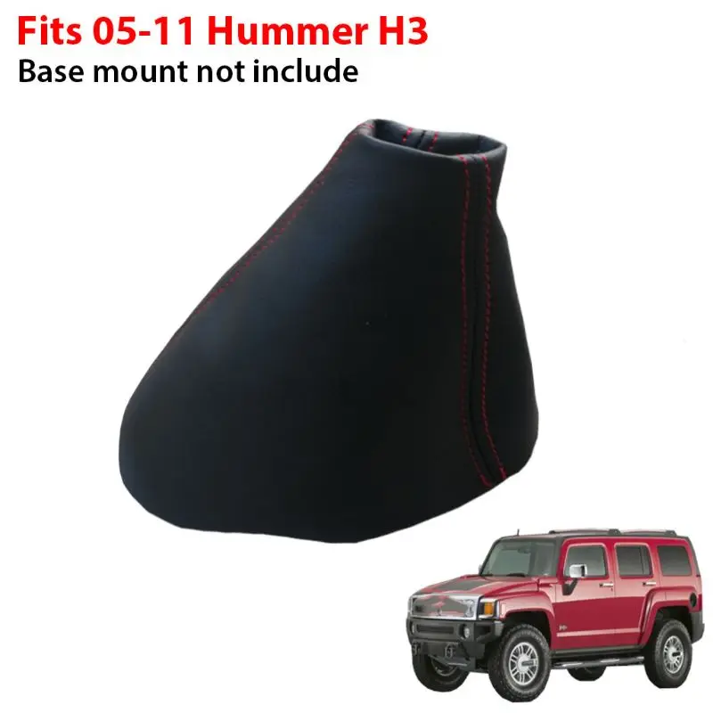 Hodí sa pre Hummer H3 2005-2011 Automatická, Kožený Shifter Boot Shift Kryt Čierny