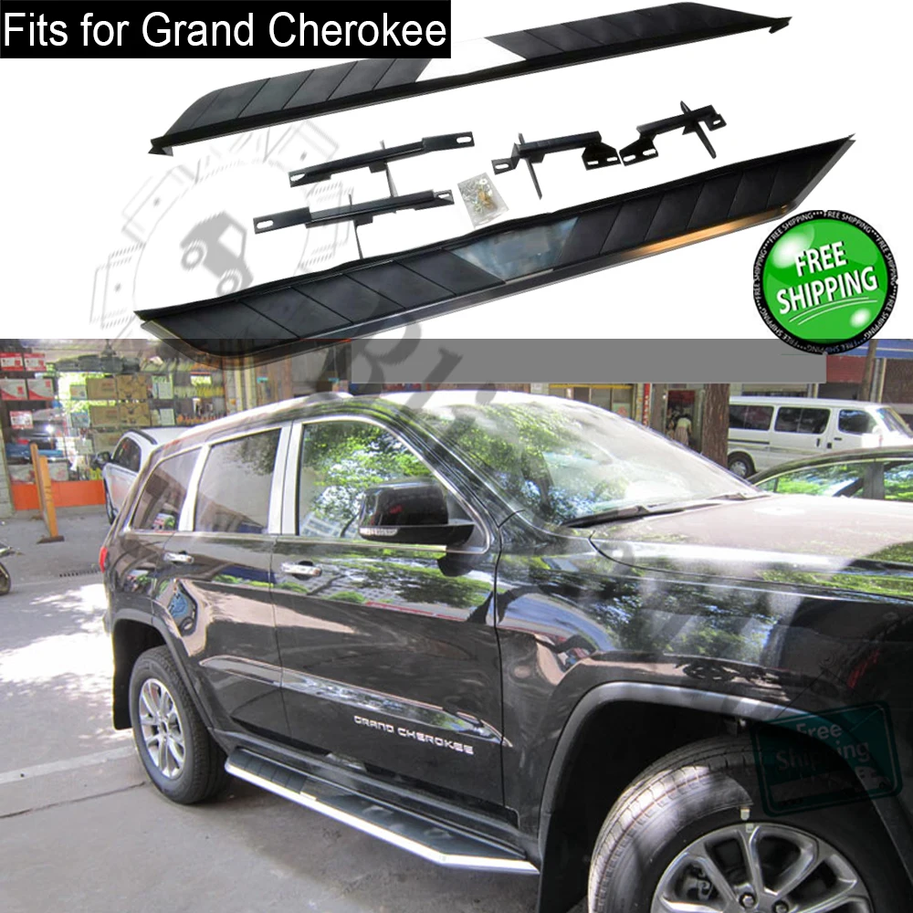 Hodí sa pre Jeep Grand Cherokee na roky 2011-2020 2ks vľavo, vpravo so systémom správnej strane kroky nerf bar auto pedál bočné schody