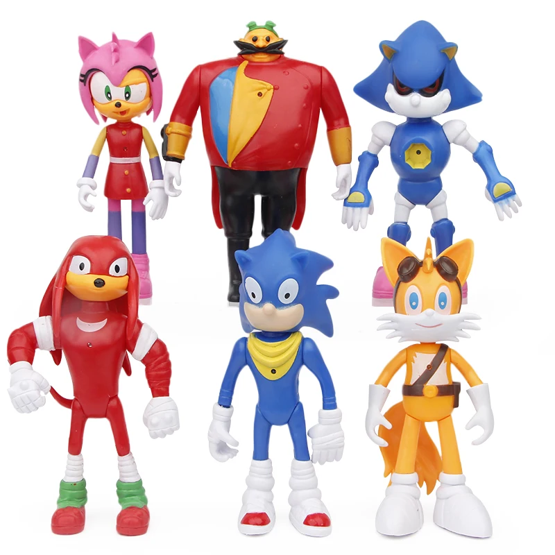 Horúca Hra Sonic Obrázok Hračky, Bábiky Sonic, Tails Kĺby Dr Eggman Amy Rose Anime PVC Akcie Toy Model Pre Deti Darček 16 CM