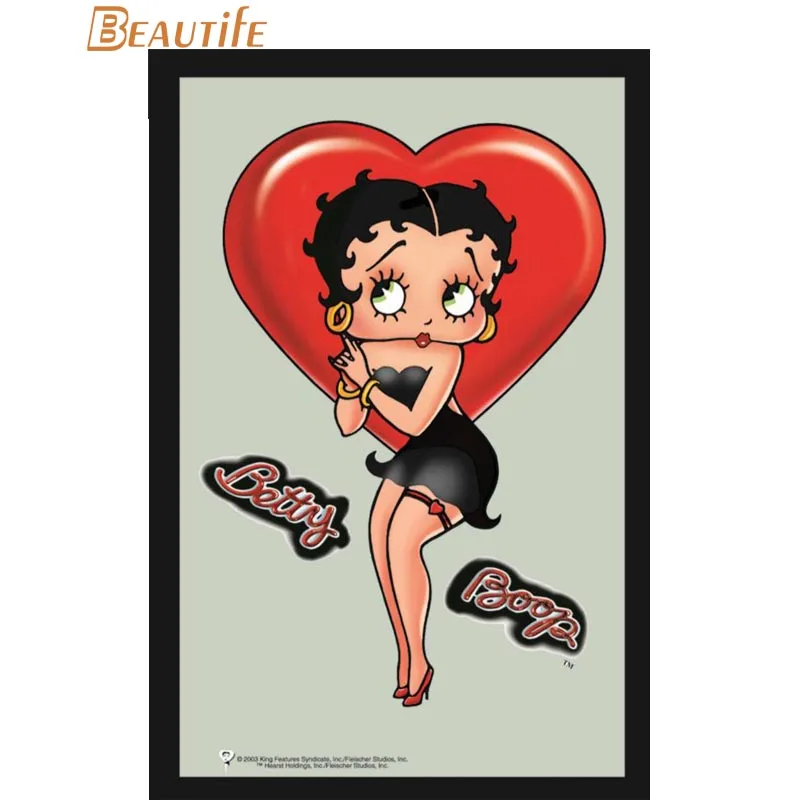 Horúce Vlastné Betty Boop Umelecké Plátno Plagát Plátno Plagát Kreslený Obrázok Pre Obývacia Izba Dekor najlepší darček, aký Viac Veľkosť
