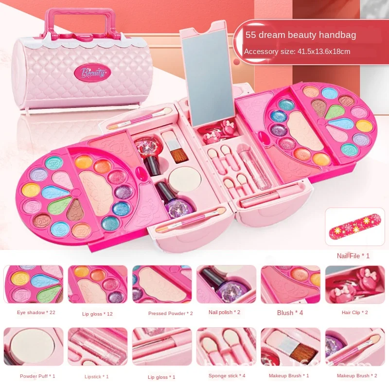 Hrať Dom Nastaviť Umývateľný Kozmetika Make-Up Hračky Deti make-up Set Hračky Krásy Mini Box Umývateľný Reálne detská Kozmetika Box
