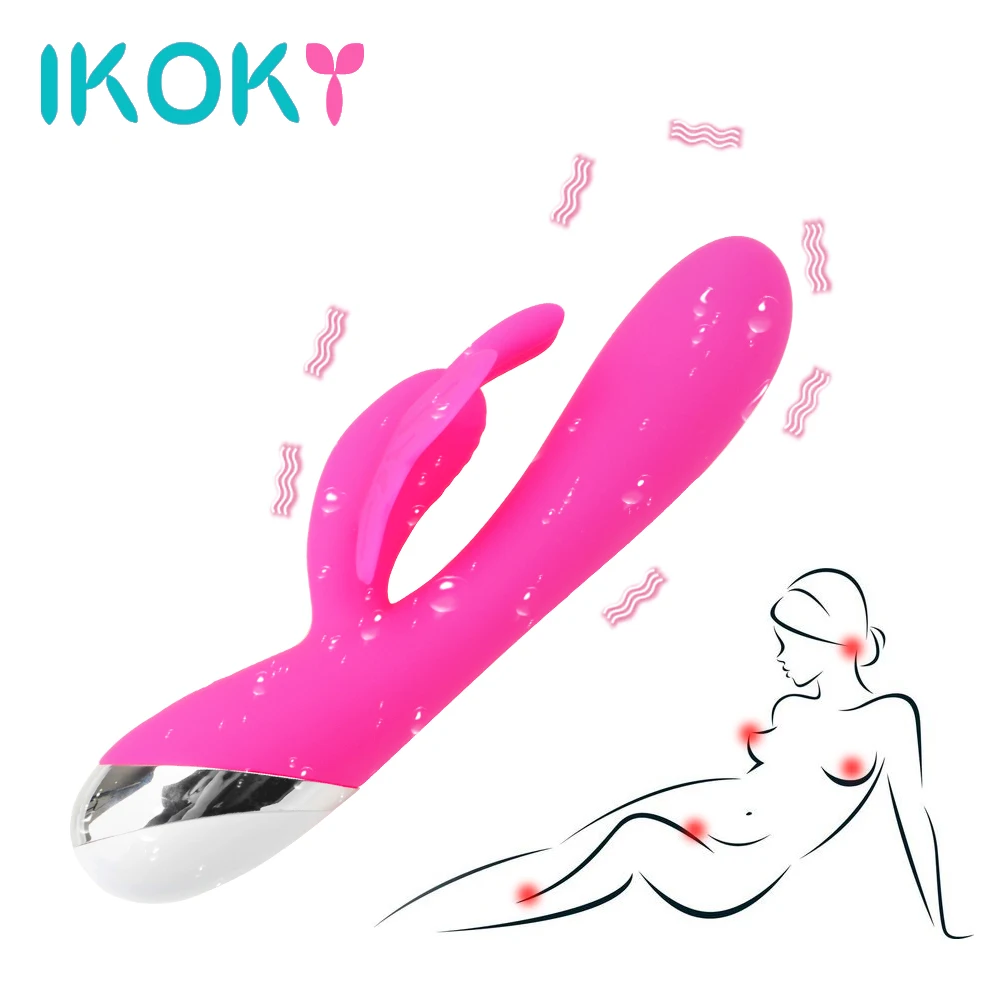 IKOKY 10 Rýchlosť Motýľ Dildo Vibrátor Sex Shop Sexuálne Hračky pre Ženy Stimulátor Klitorisu AV Stick Palička