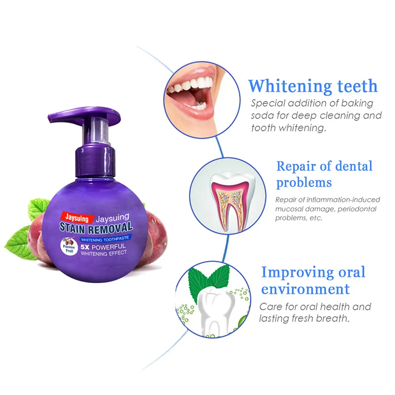 Intenzívne Stain Remover Whitening zubná pasta Proti Krvácanie Ďasien s zubná Kefka pre Čistenie Zubov Le dentifrice Dentifricio RT9