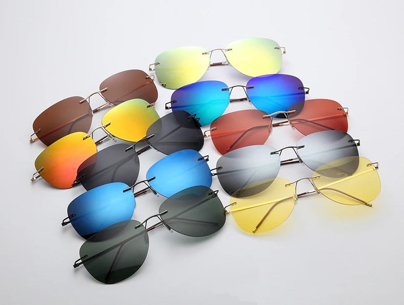 JackJad Nové Módne Mužov Jazdy Titanium Ultralight Polarizované Slnečné Okuliare Značky Bez Obrúčok Dizajn Letecké Slnečné Okuliare Oculos De Sol
