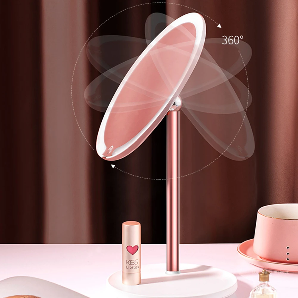 J&J LED make-up Zrkadlo Dotykové Ovládanie Stmievač Kozmetické Zrkadlo Prenosný Skladací Nabíjateľná Ploche Zrkadla Smart Home Príslušenstvo