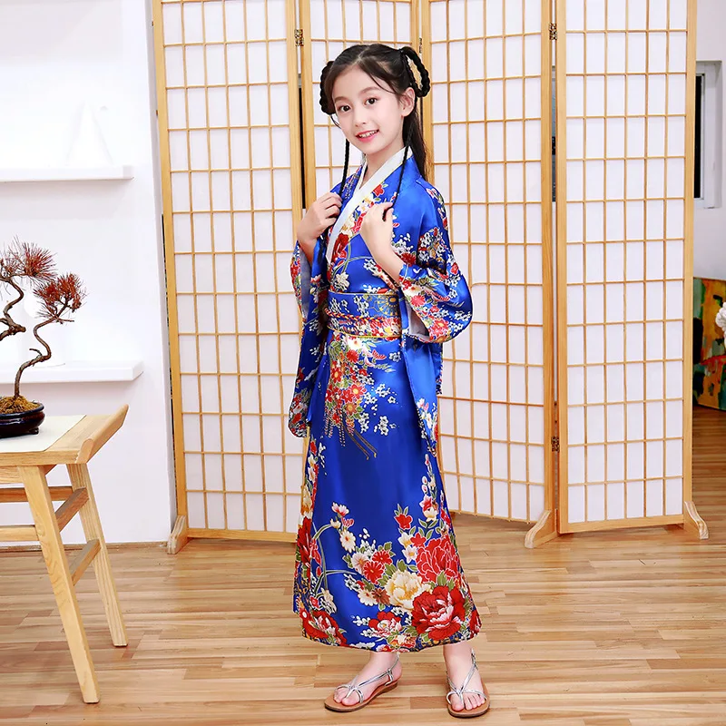Japonský Štýl Dievčatá Tradičné Kimono Deti Pôvodnej Ao Dai Yukata Svadobné Šaty Deti Tanec Haori Harajuku Cosplay Kostýmy