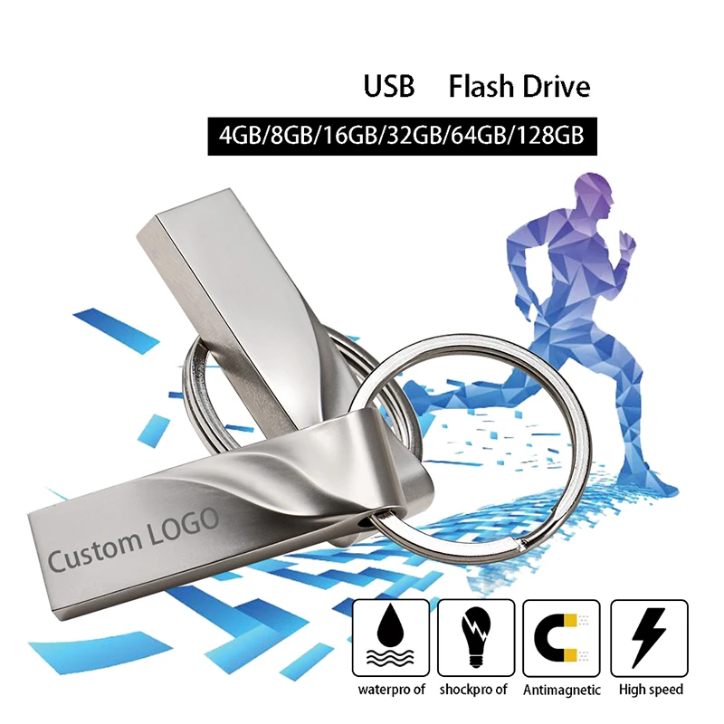 JASTER Usb Flash Disky 64Gb Mini Usb Flash Metalen Pero Sleutel Schijf Logo kl ' úč Stick Flash Geheugenkaart 32 Gb /8 Gb/4 Gb