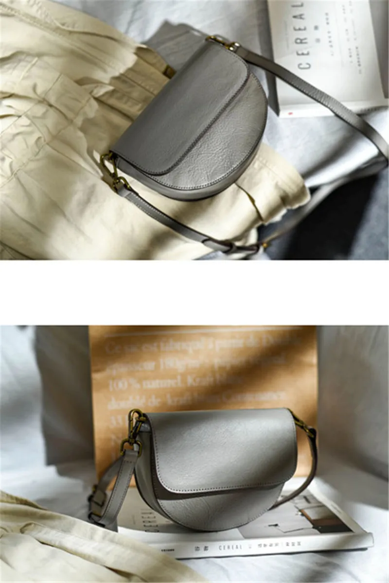 Jednoduché a módne dámske originálne kožené ramenní taška head vrstva cowhide mini shell-tvarované messenger taška čiapočku taška