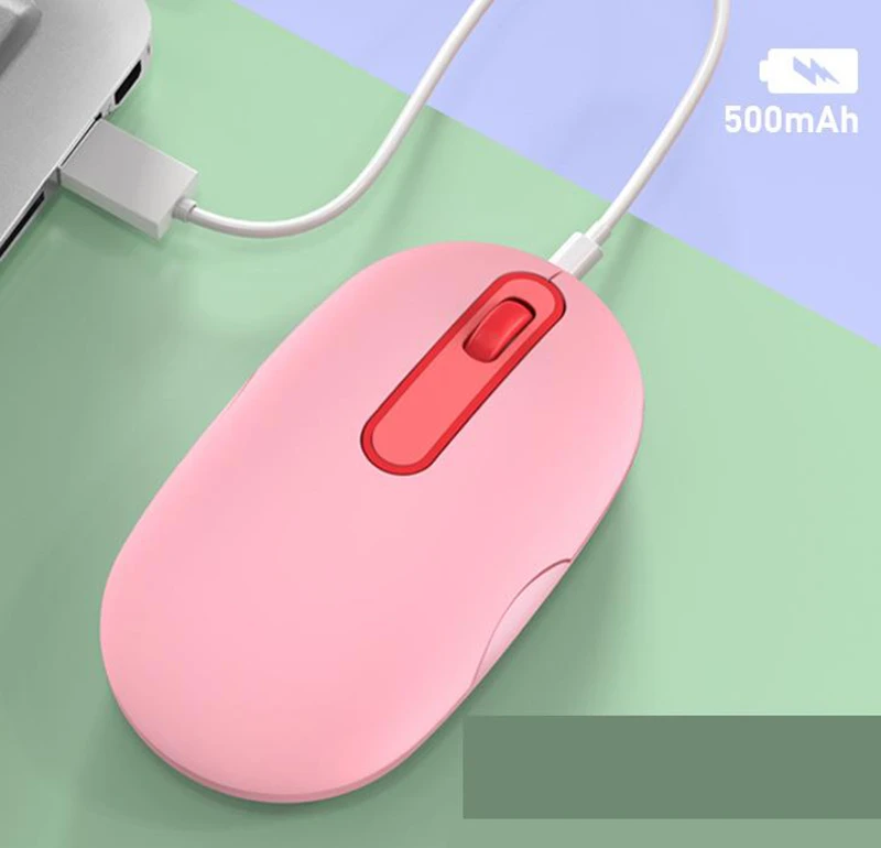 Jelly Špirála Candy Farby 2.4 G Wireless Mouse Nabíjateľná Tichý Myši na Notebook pracovnej Plochy Kliknite na položku Tichý Mini Prenosná Myš