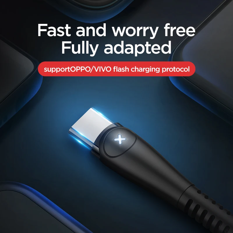 Joyroom 5A Rýchle Nabíjanie Micro USB Kábel Pre Xiao Samsung S LED Android Mobilný Telefón, Micro USB Kábel, Nabíjačku, Dátový Kábel