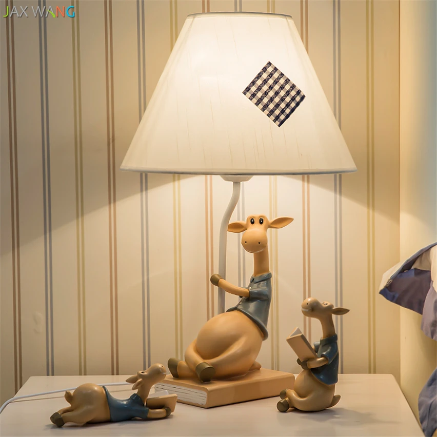 JW_Nordic Krásne Nočné LED Stolové Lampy pre Spálne Stredomoria Cartoon Jeleň Osvetlenie detskej Izby, Vianočné Dekorácie, Lampy