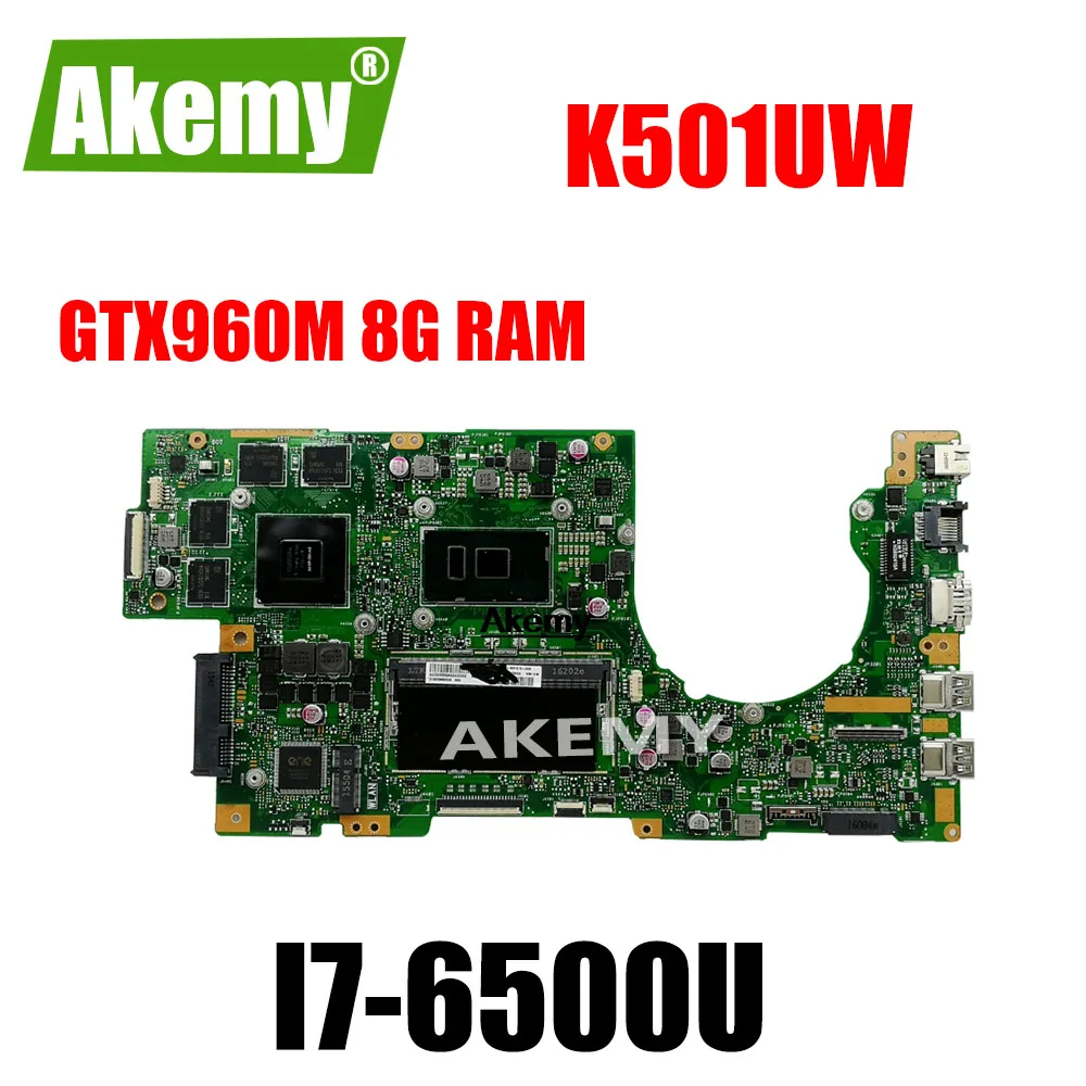 K501UW Notebook základná doska Pre Asus K501UXM K501UQ K501U pôvodnej doske DDR4 4G-RAM I7-6500U GTX960M/GTX950M