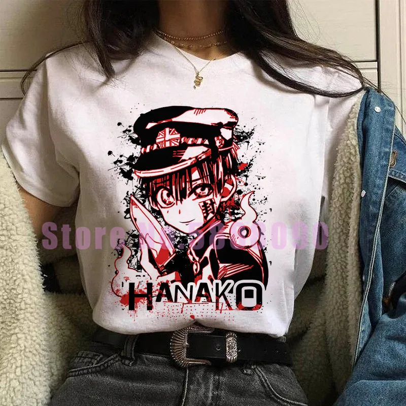 Kawaii Japonské Anime Wc Viazaný Hanako Kun t shirt ženy Jibaku Shounen T-shirt roztomilý Chladnejšie Mokke T-shirt Lady Obrázok Topy
