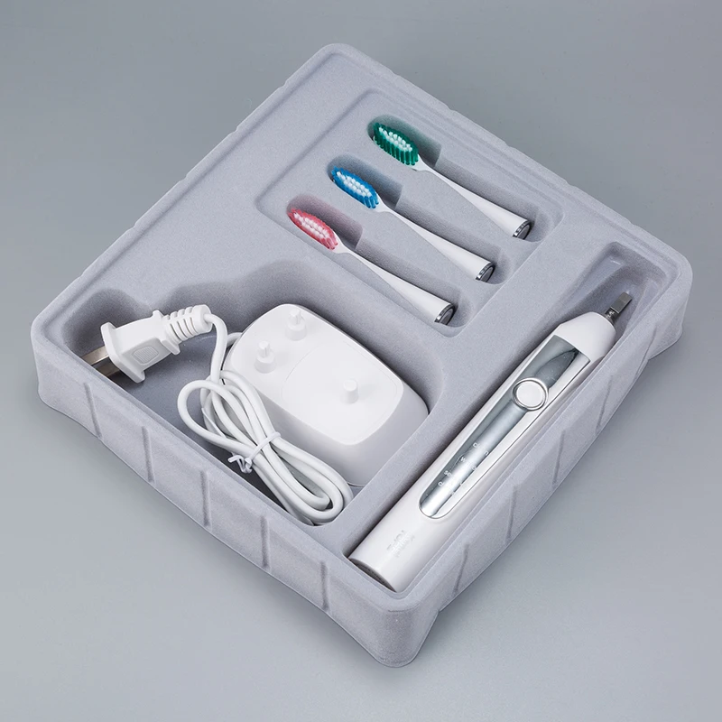 Kemei ultrazvukové elektrická zubná kefka nabíjateľná zubná kefka pre dospelých sonic zuby kefkou vlna umývateľný