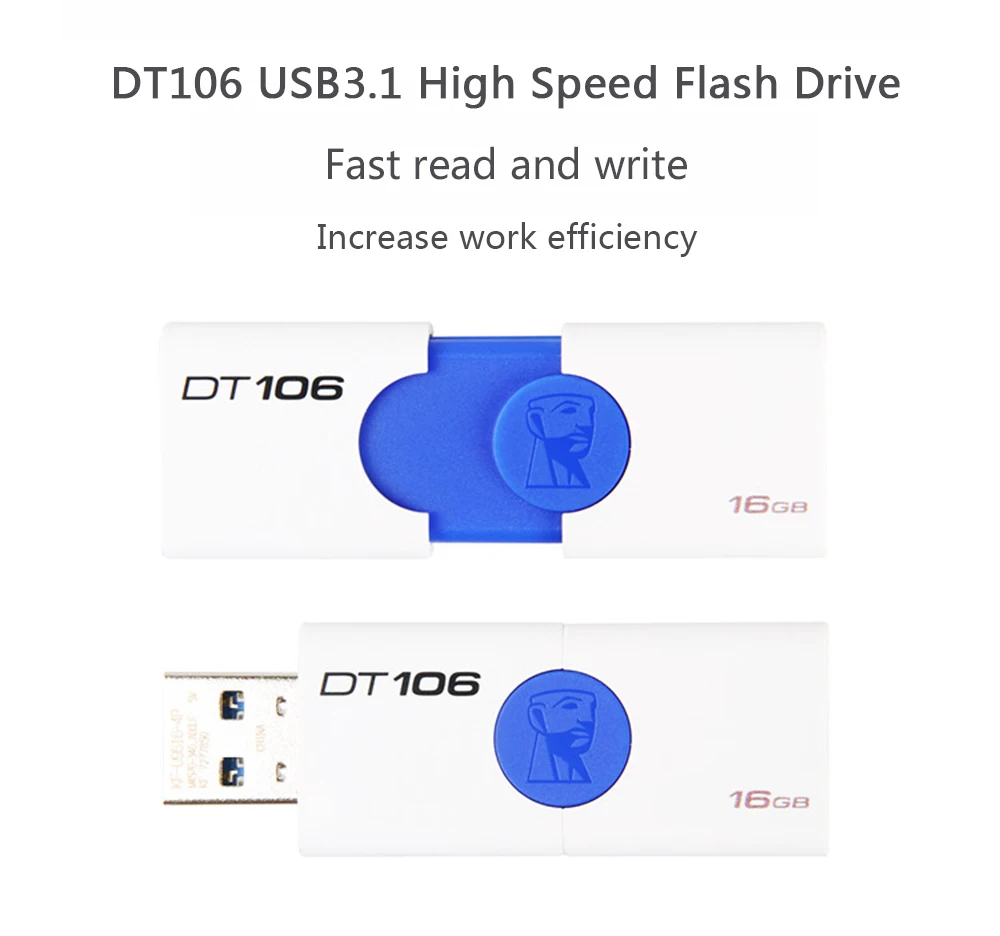 Kingston 32gb USB Flash Disk DT106 kl ' úč usb3.1 16GB U Diskov Pero Disk usb 64gb 128gb Pamäte Flash Memoria USB