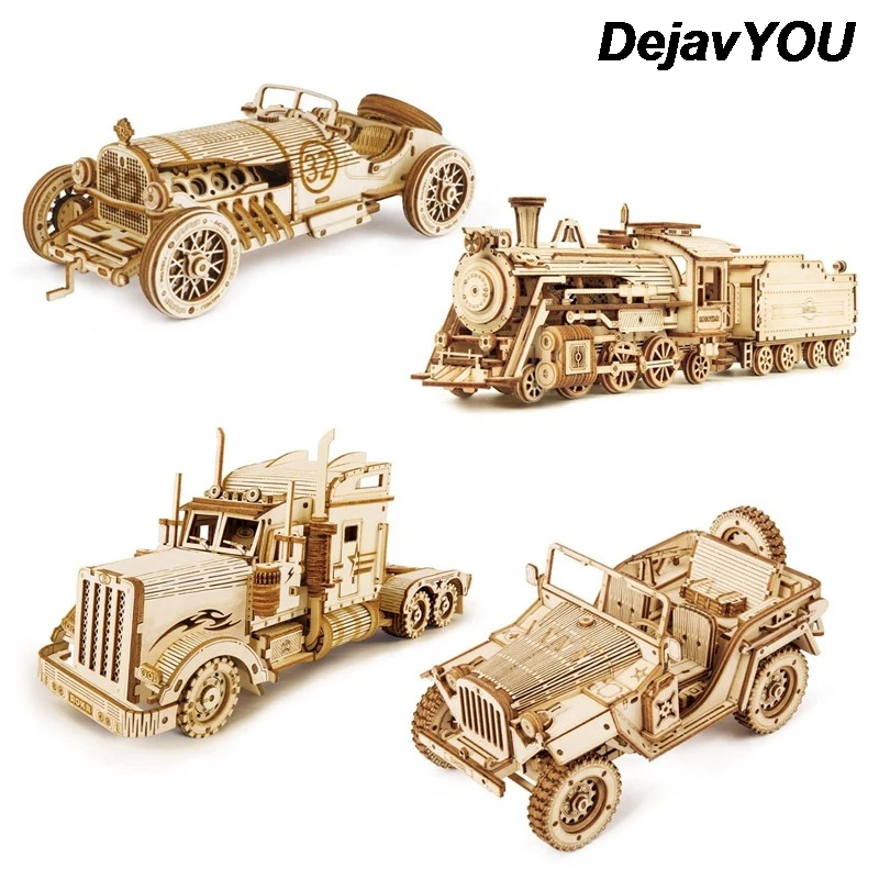 Klasické 3D Model, Deti, Dospelých DIY Americké Ťažké Drevené Truck Veľké Ťažké Montáž Hračka Hračka Dekompresný