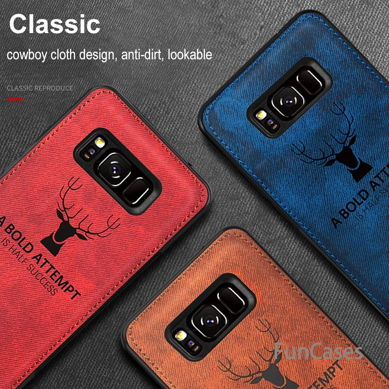 Klasické Látkové puzdro Pre Samsung Galaxy S9 Plus Mäkké Silikónové Rám Zadný Kryt Pre Samsung Galaxy Note 8 Telefón Prípadoch samssung