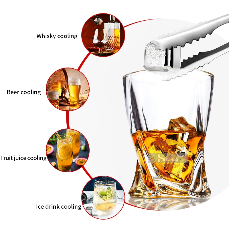 Konco Nehrdzavejúcej Ocele Kocky Ľadu Ice Formy Opakovane Chladenie Kamene pre Whisky Víno Piť Kávu Chladnejšie Bar Príslušenstvo
