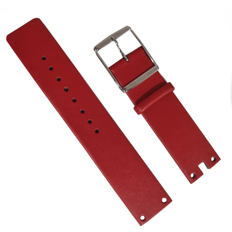 Kožené Watchband Originálny Kožený Remienok 22 mm Strieborné Kovové Pracky Spona Ženy Sledovať Pásmo pre LP-205 DOM