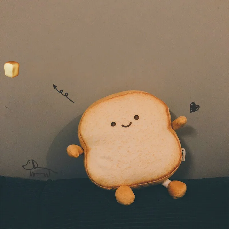 Kreatívne Emocionálne Toast Chlieb Plyšové Hračky Emocionálne Chlieb Vankúš Roztomilý Pečivo Plnené Bábiky Mäkké Cartoon Plnené Bábika Deti Darčeky